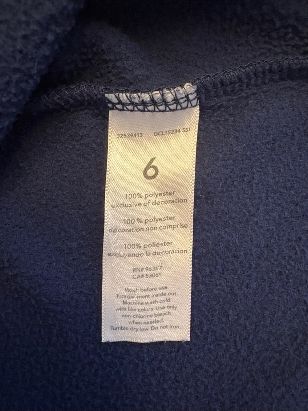 OshKosh B'gosh Navy and Pink Fleece Zip Jacket